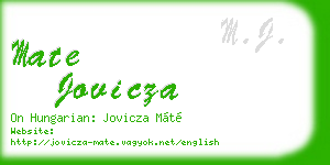 mate jovicza business card