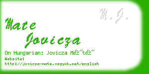 mate jovicza business card